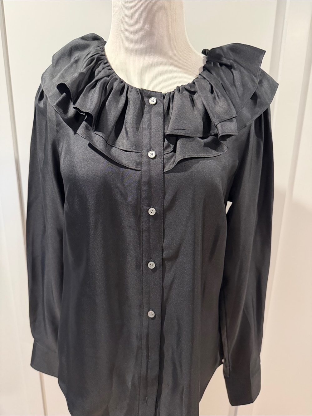 J. Crew Black Collection silk Blouse